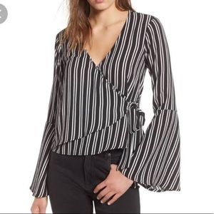 Chloe & Katie Bell Sleeve Wrap Top
